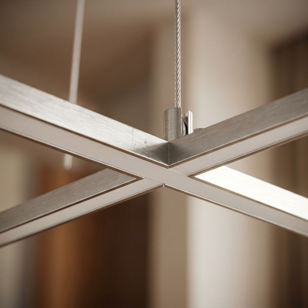 Suspension LED Acier Composite Argenté · Andros · photo 11