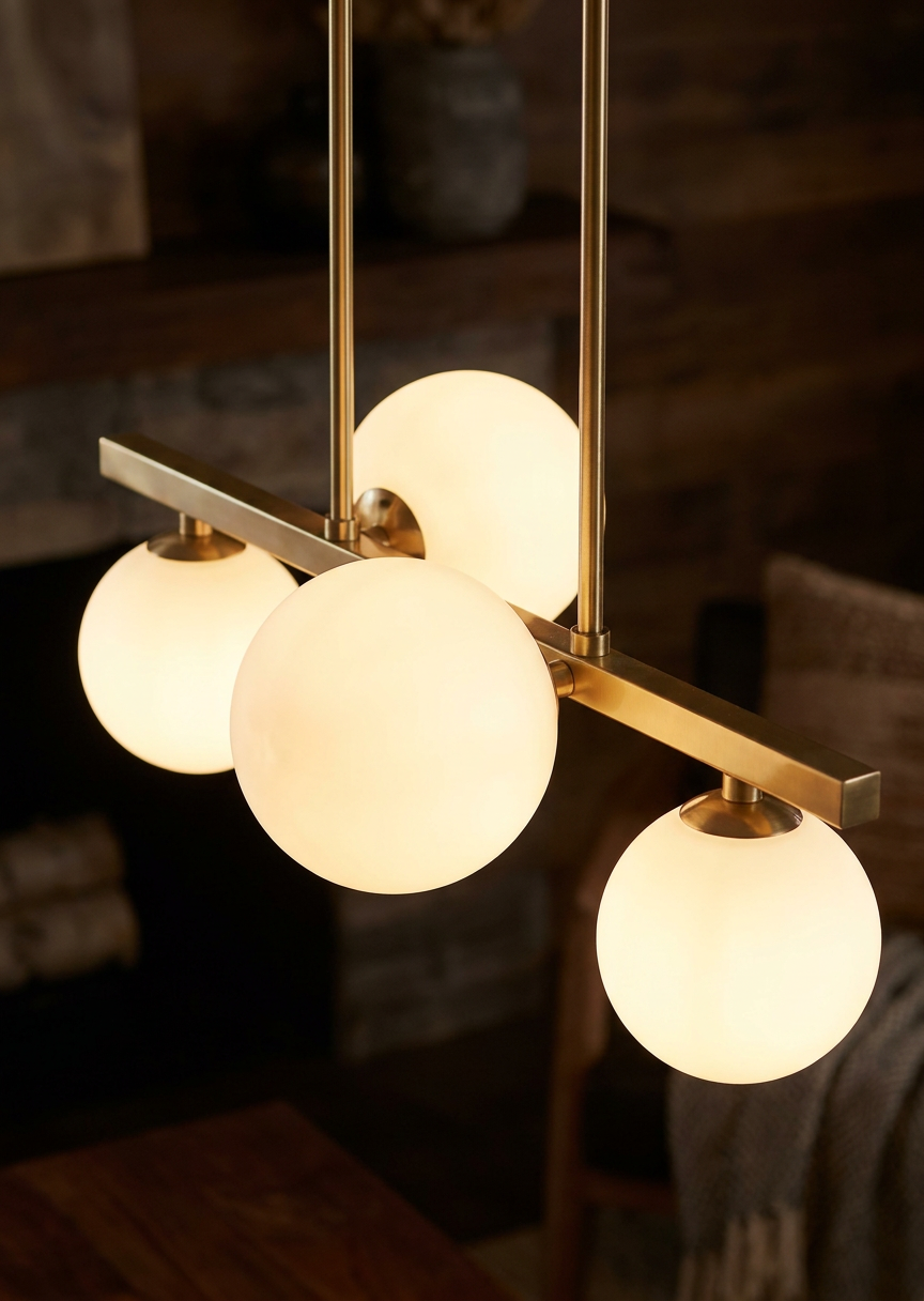 Suspension Acier Verre Laiton · Kama · photo 12