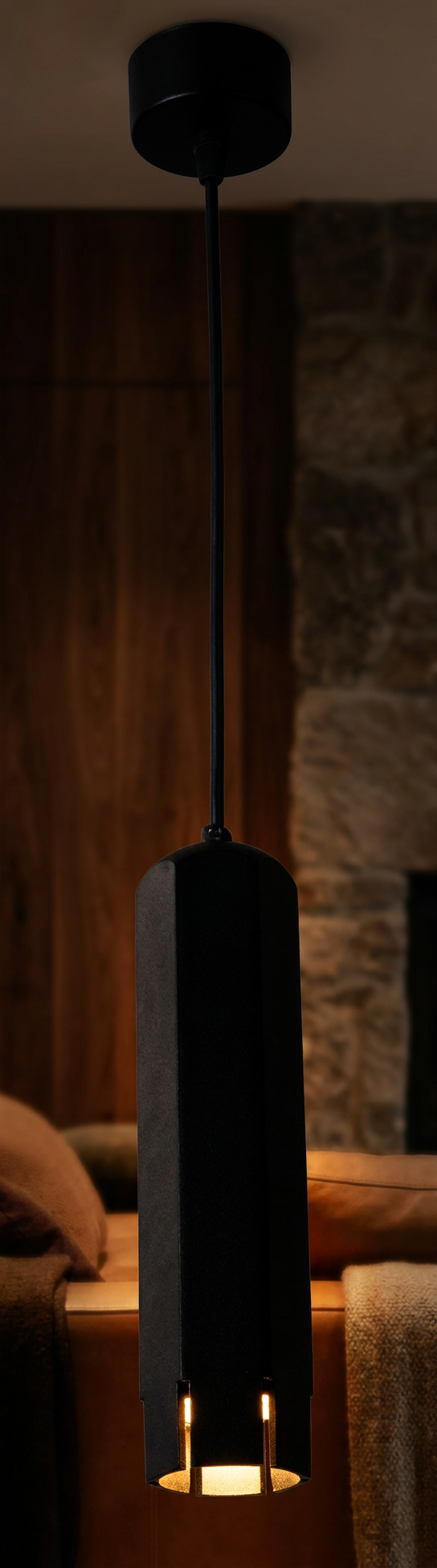 Suspension Acier Noir GU10 · photo 12