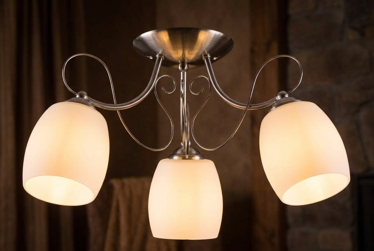 Suspension 3 Lampes Acier Verre Chromé · Amba · photo 11