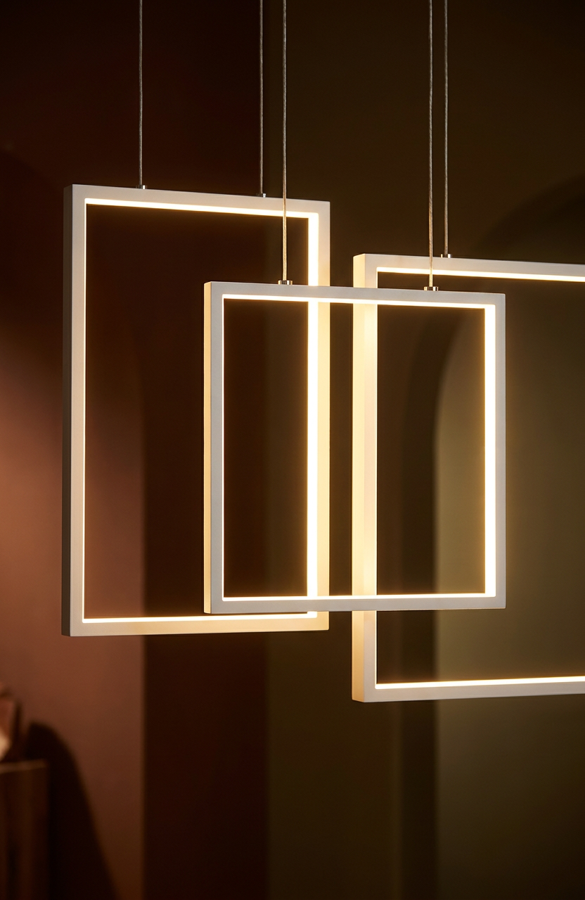 Suspension LED Acier Composite Blanc · Keos · photo 12