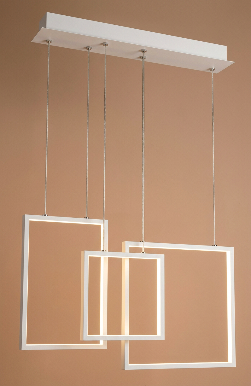 Suspension LED Acier Composite Blanc · Keos · photo 13