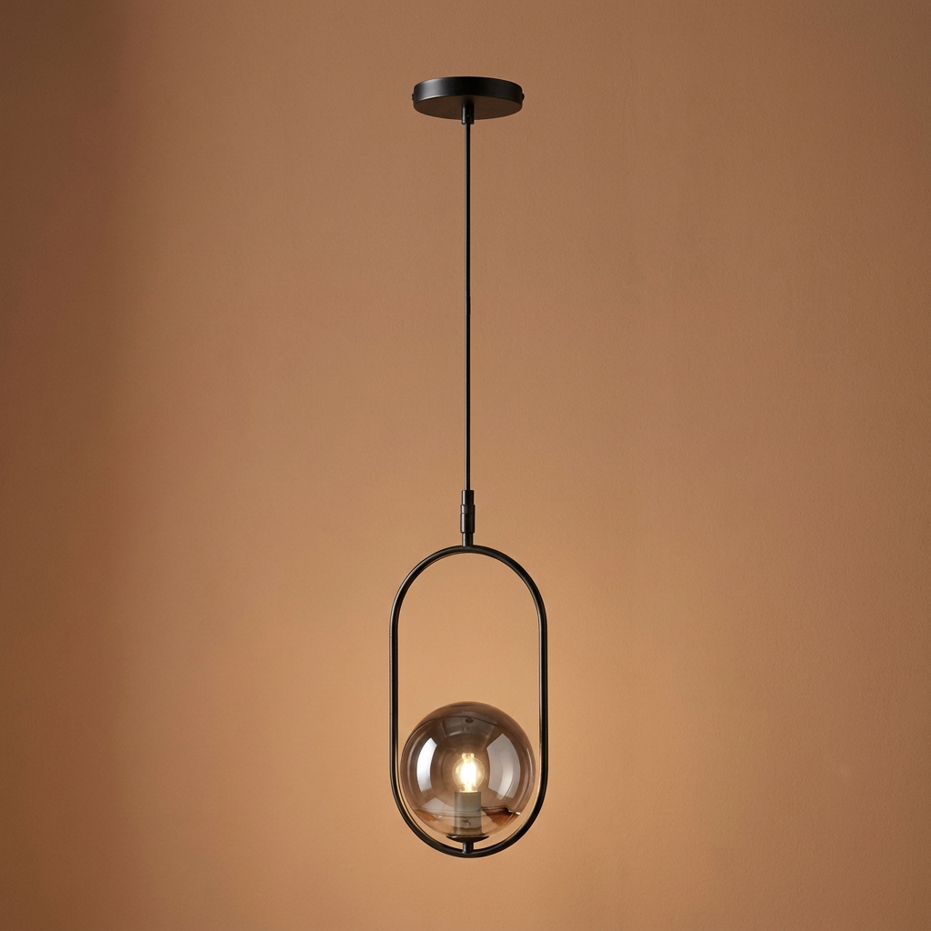 Suspension Métal Verre Noir · Cordel · photo 14