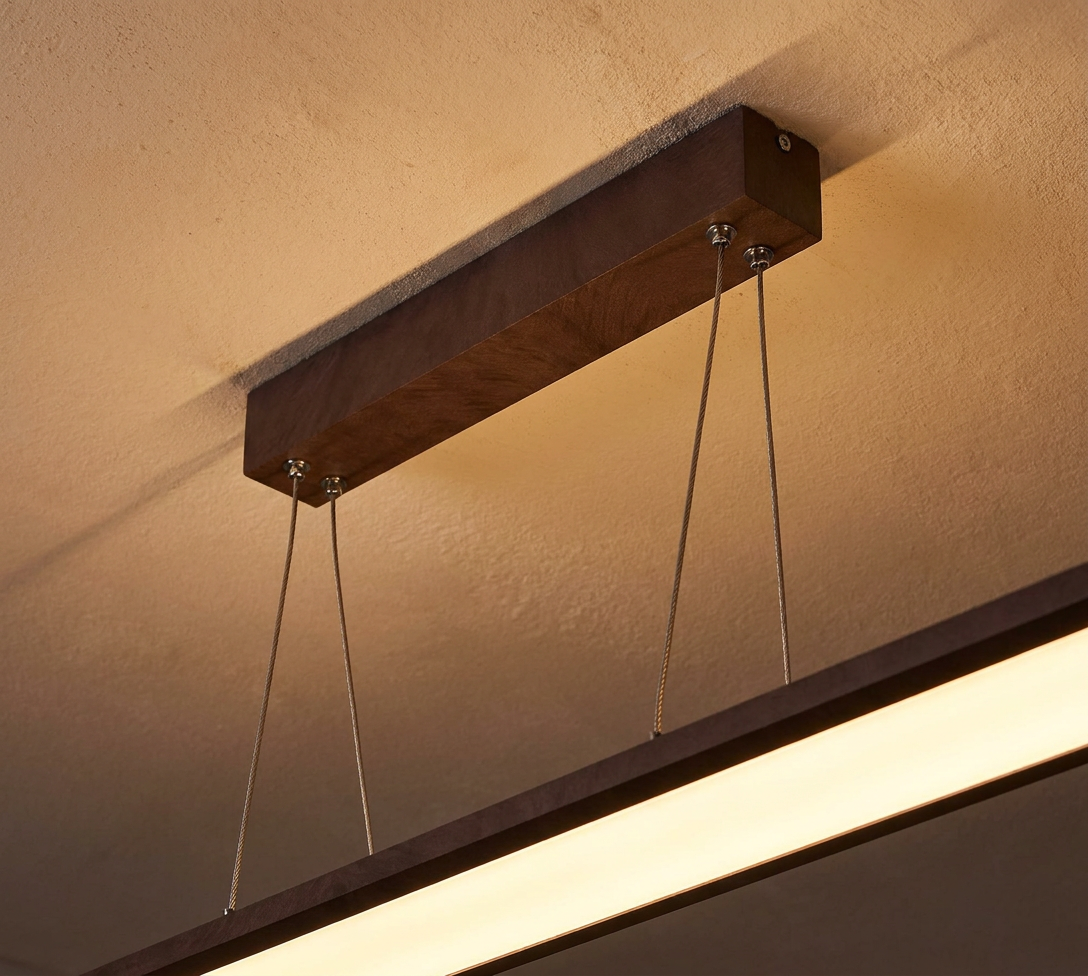 Suspension LED Acier Composite Marron · Coconut · photo 13