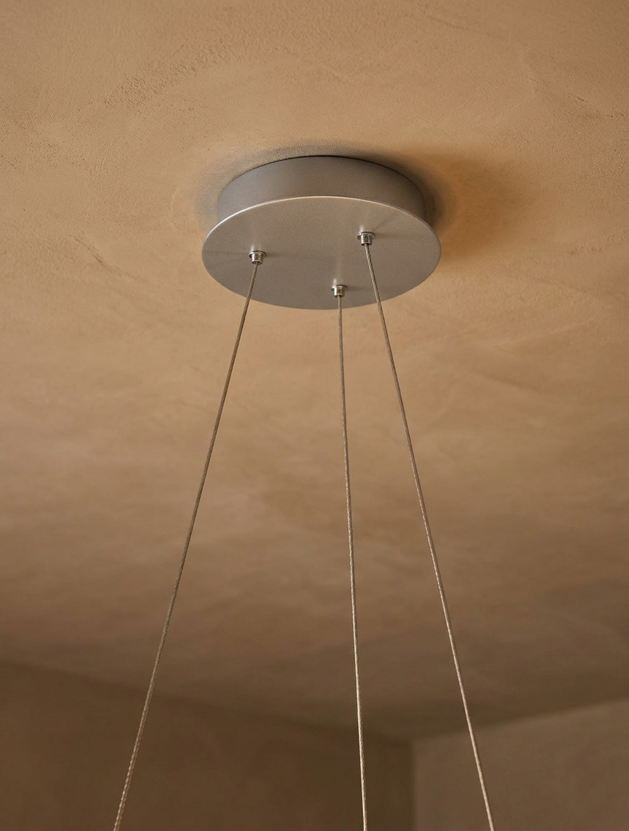 Suspension LED Acier Composite Argenté · Andros · photo 14