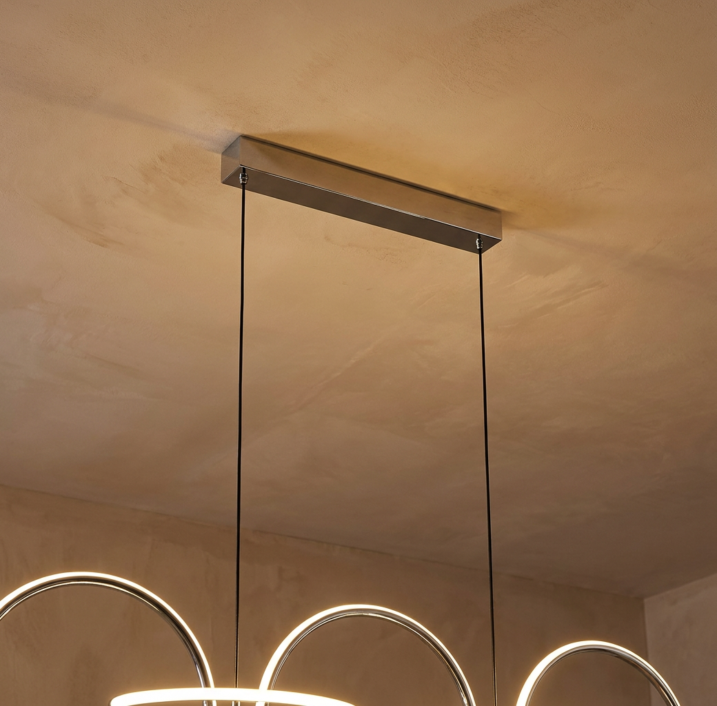 Suspension LED Acier Composite Chromé · Kos · photo 13