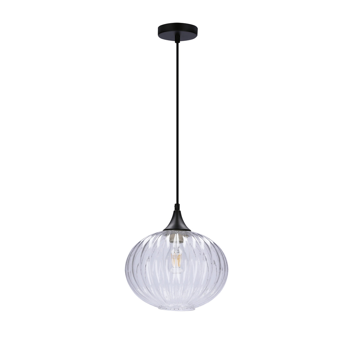 Suspension Métal Verre Noir · Exeter