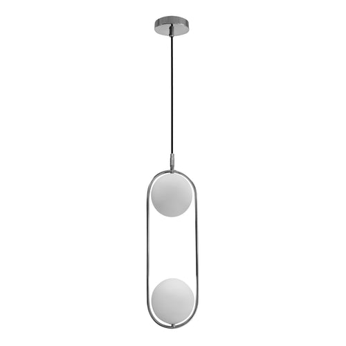 Suspension Métal Verre Argenté