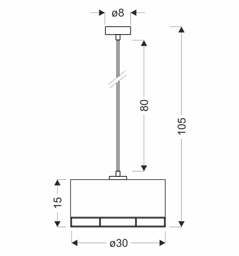 Suspension Acier Jaune E27 · photo 3