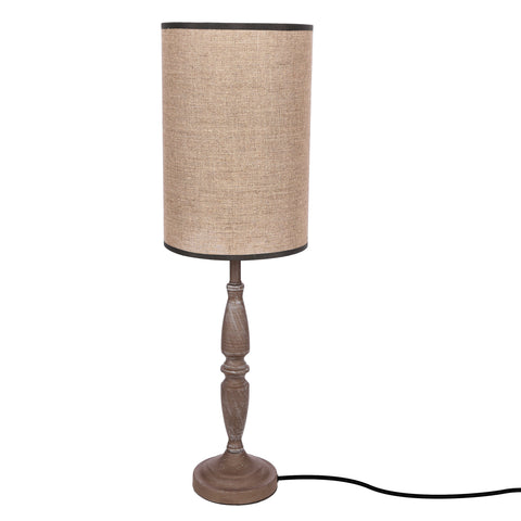 Lampe à poser Acier Tissu Gris