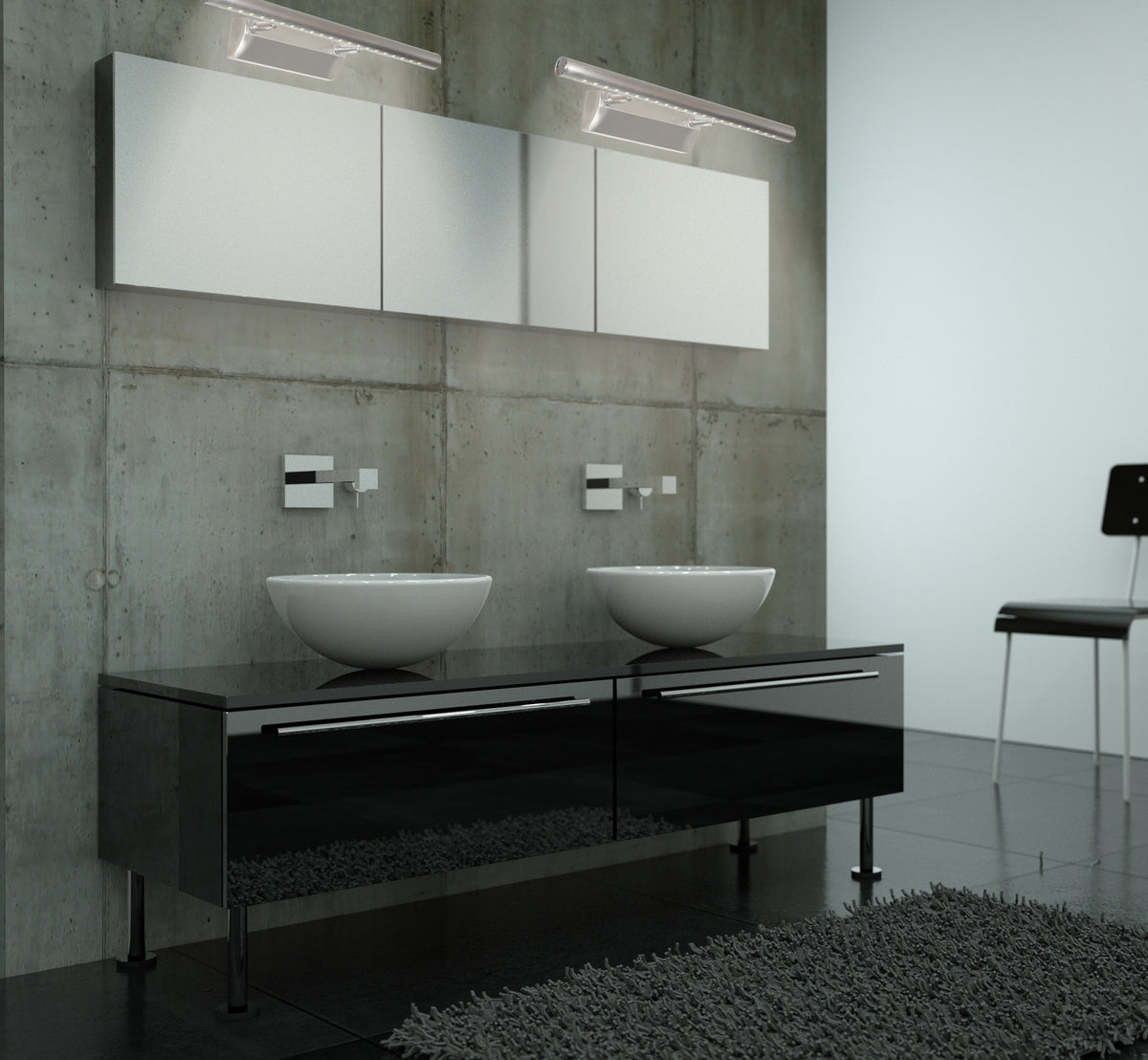 Applique murale LED Acier Satiné · Forte · photo 2