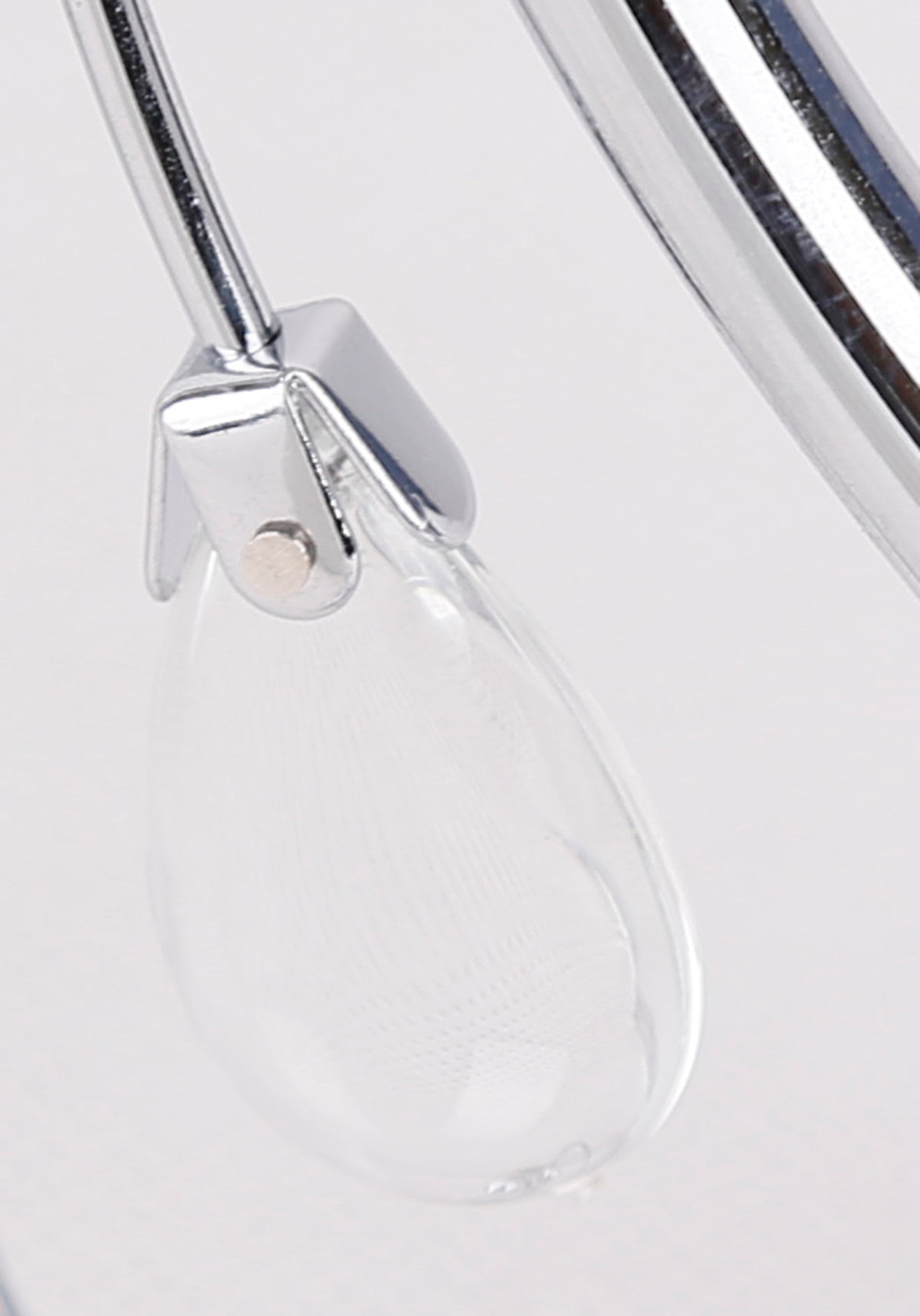 Suspension 3 Lampes Acier Verre Chromé · photo 4