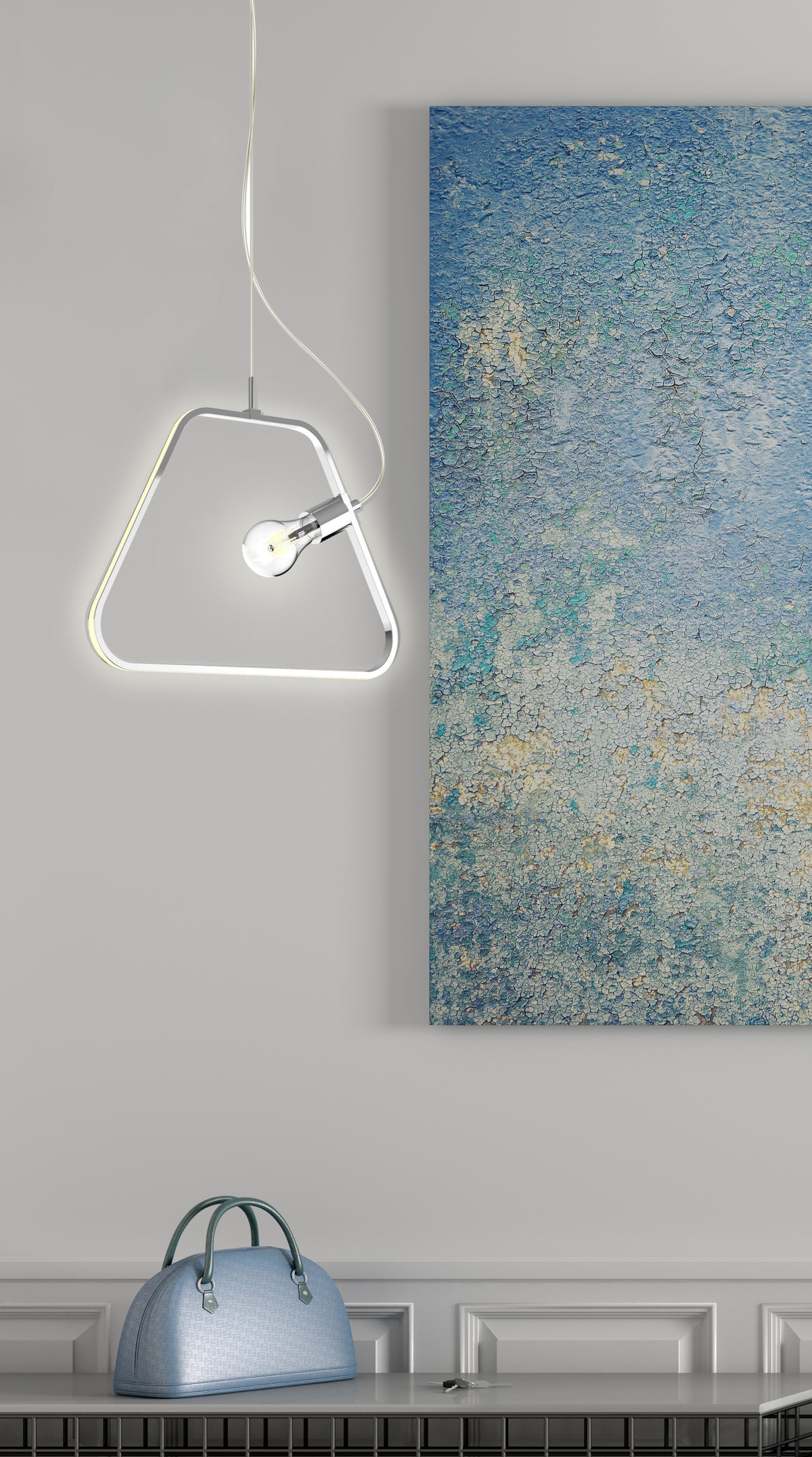 Suspension LED Acier Composite Chromé · Ikaria · photo 3
