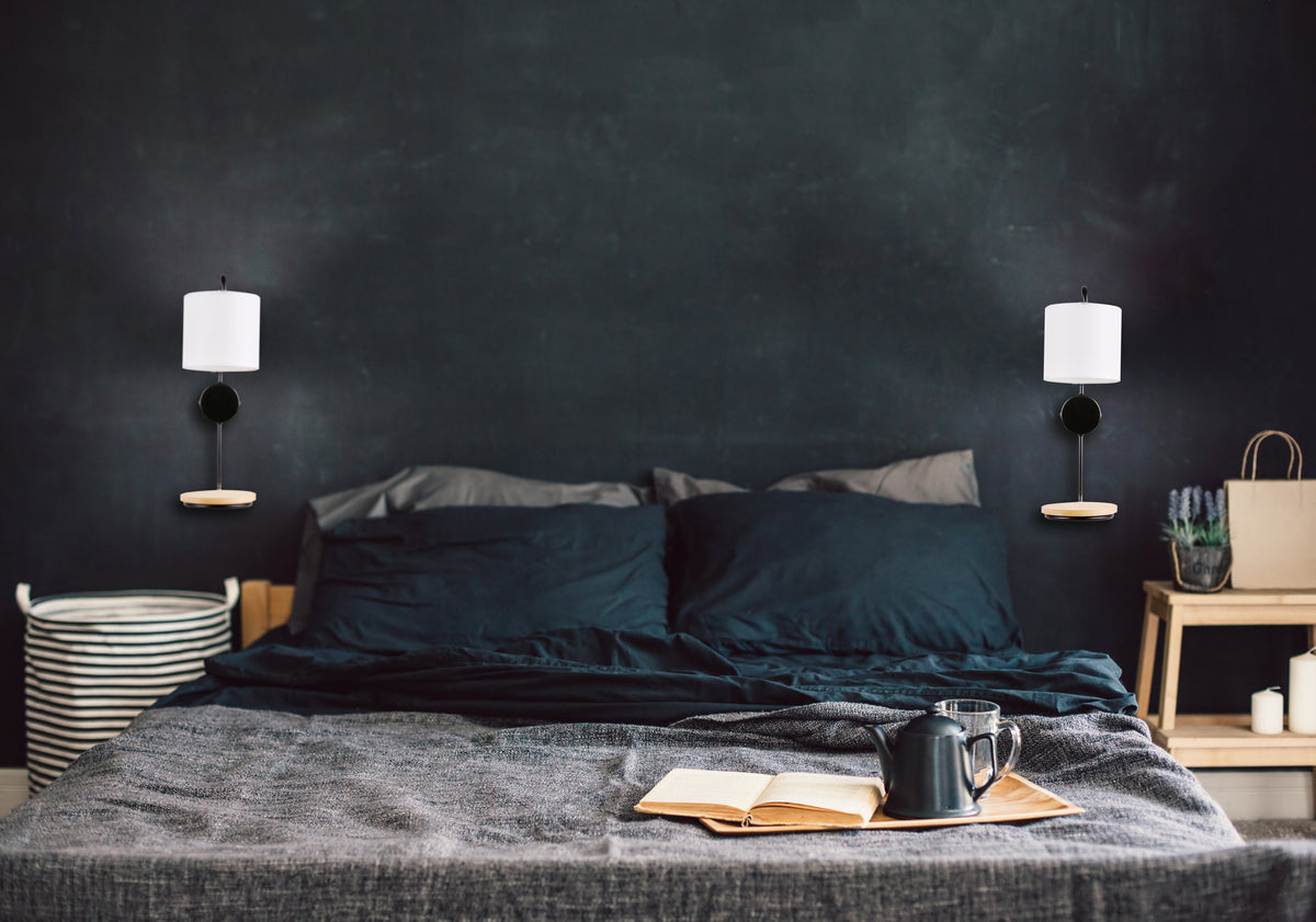 Applique murale Acier Tissu Bois Noir · Alpine · photo 4