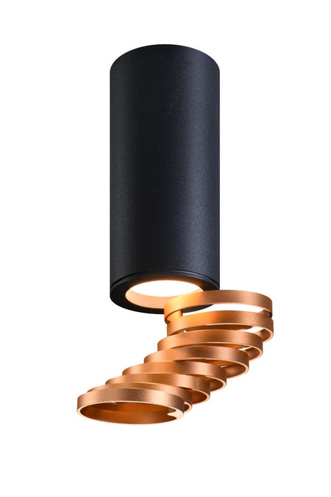 Plafonnier Noir Doré GU10