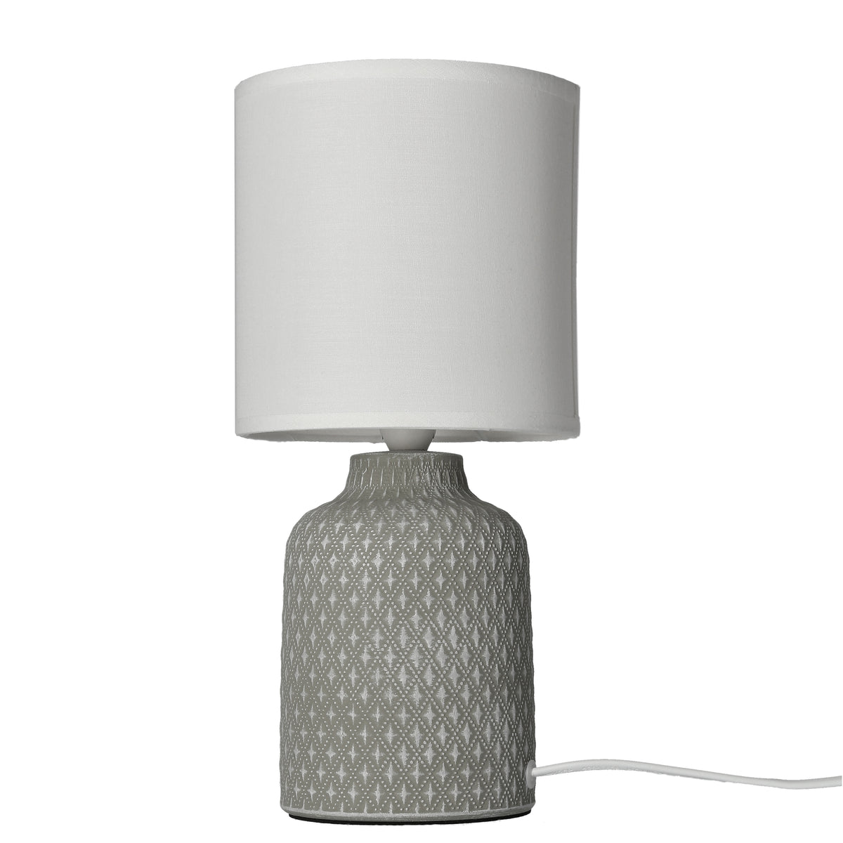 Lampe à poser Tissu Céramique Gris · Iner · photo 4