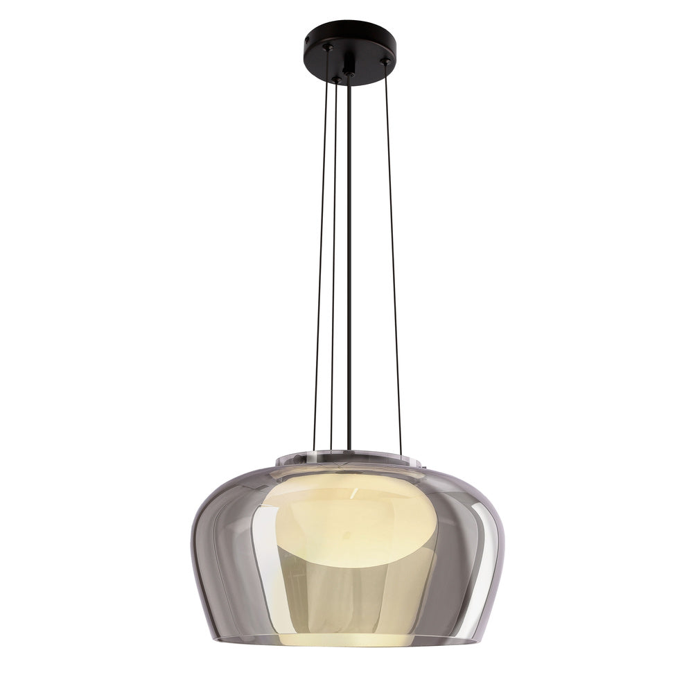 Suspension Insieme 35 — Verre fumé, noir & chrome, GX53 · photo 2
