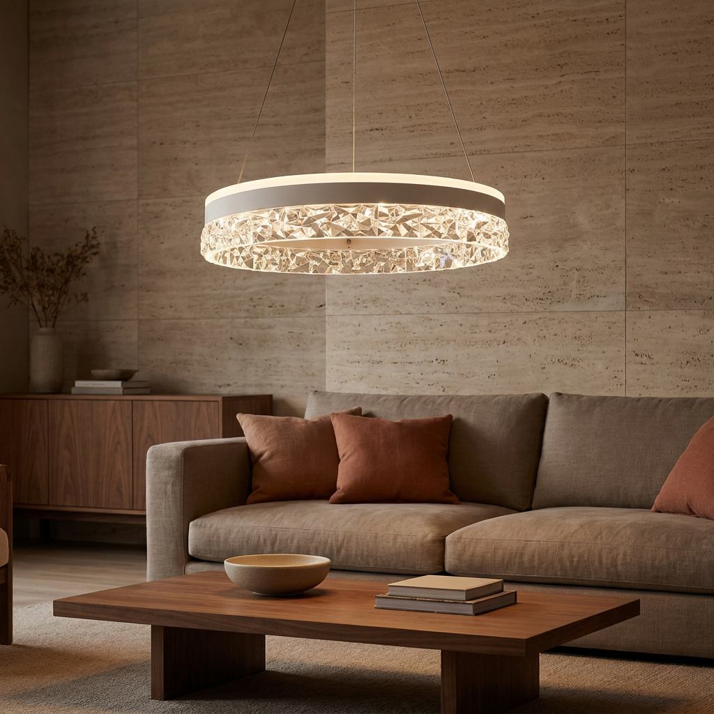 Suspension LED Acier Composite Blanc · Frozi · photo 6