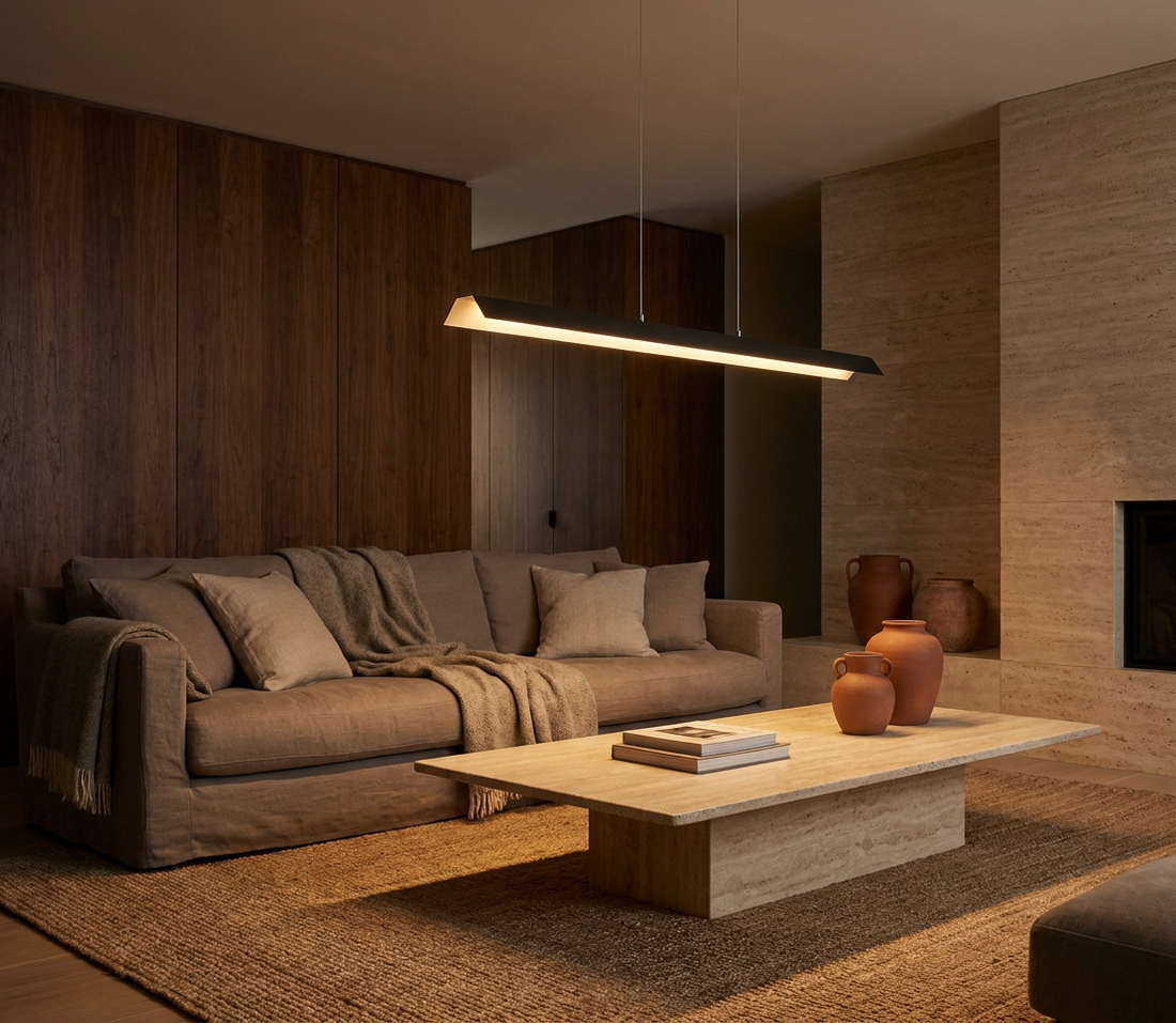 Suspension LED Métal Composite Noir · Kalamos · photo 5