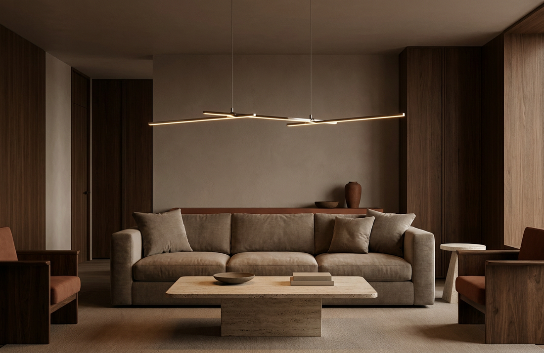 Suspension LED Métal Composite Chromé · Thasos · photo 5