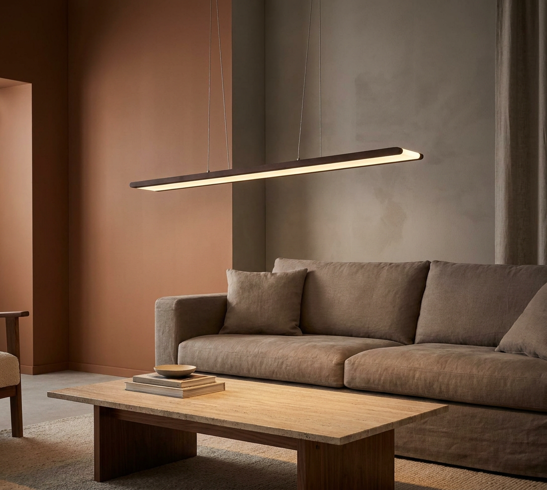 Suspension LED Acier Composite Marron · Coconut · photo 4