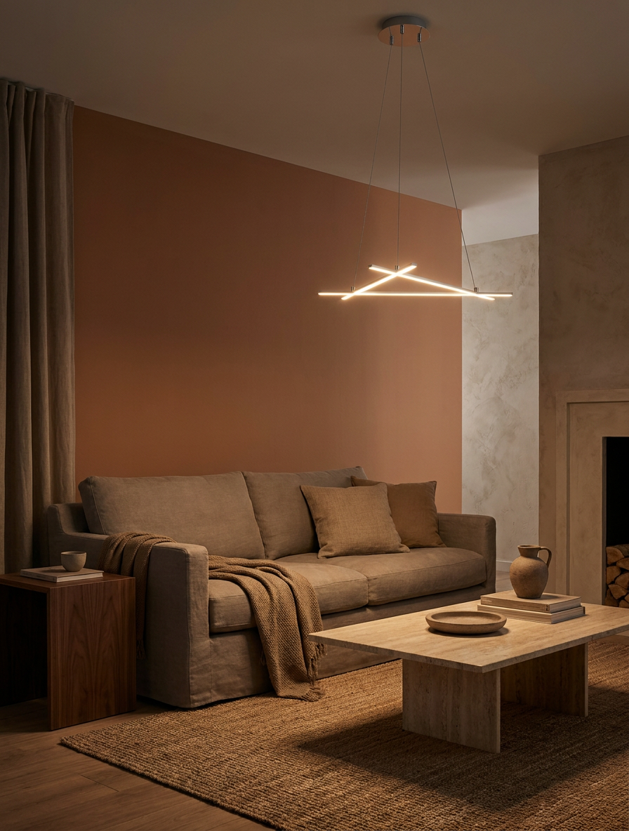 Suspension LED Acier Composite Argenté · Andros · photo 5