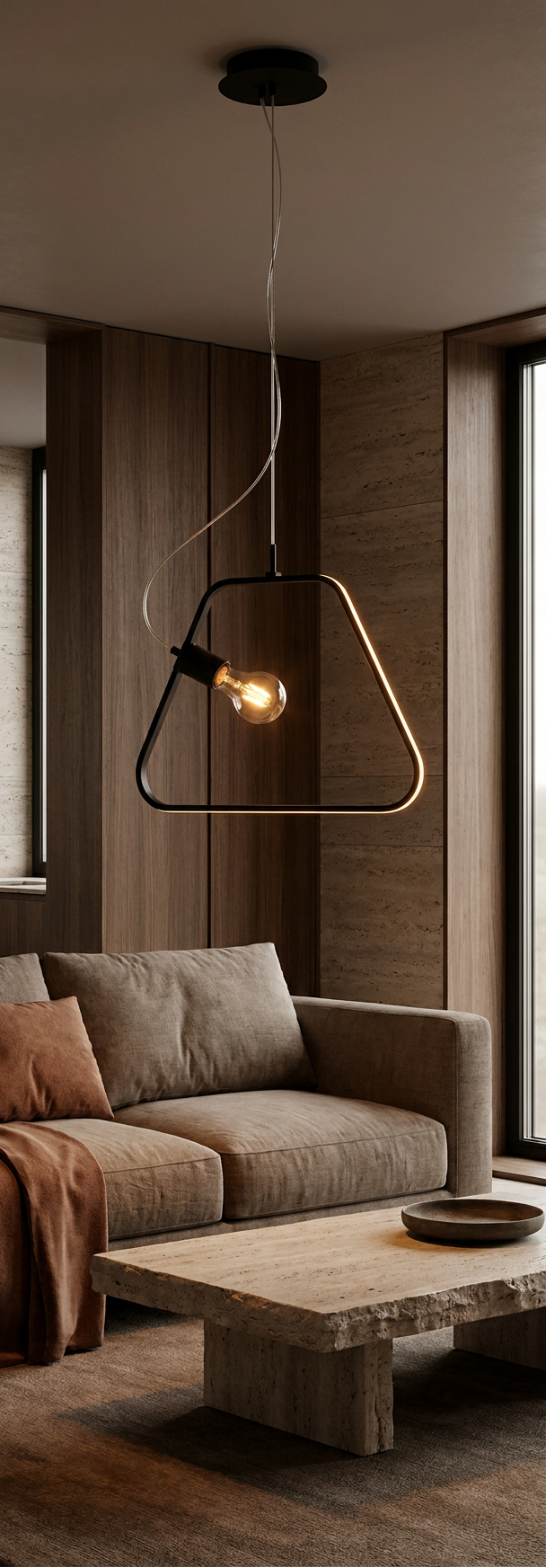 Suspension LED Acier Composite Noir · Ikaria · photo 4
