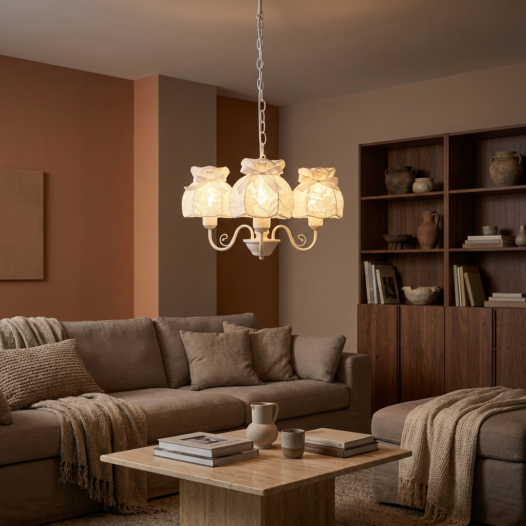 Suspension 3 Lampes Blanc E27 · Rossini · photo 5