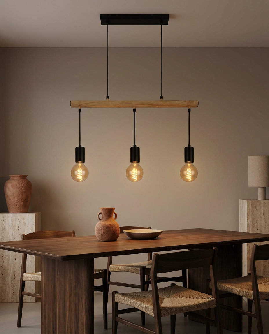 Suspension 3 Lampes Métal Noir · Izzy · photo 5