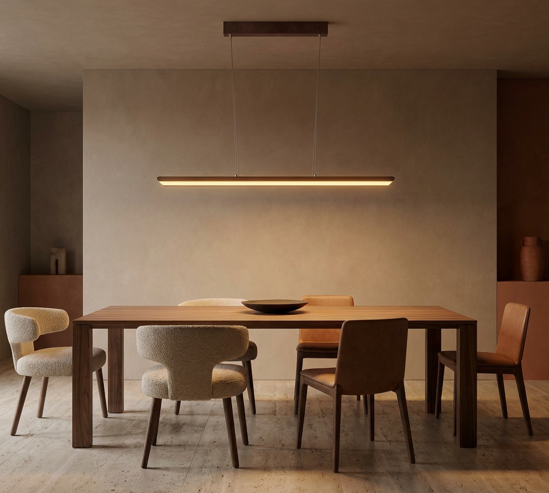 Suspension LED Acier Composite Marron · Coconut · photo 5