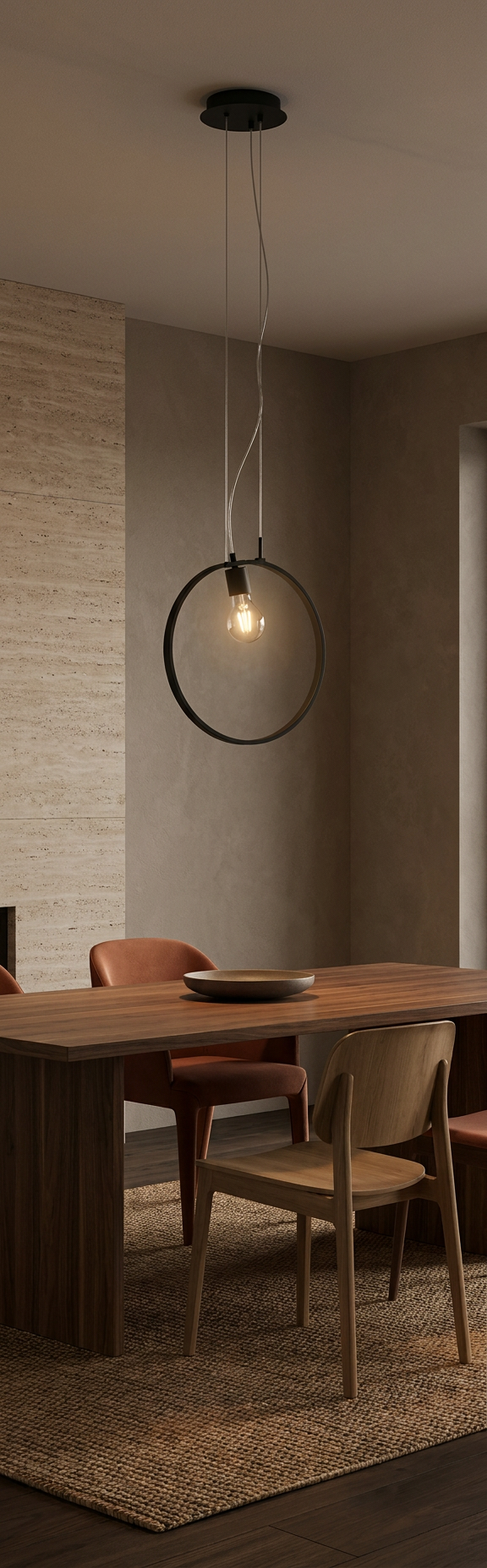 Suspension 2 Lampes LED Acier Composite Noir · Skiros · photo 6