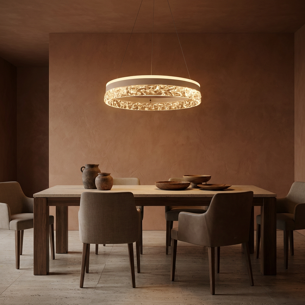 Suspension LED Acier Composite Blanc · Frozi · photo 7
