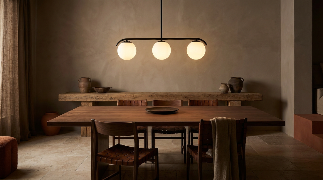 Suspension 3 Lampes Acier Verre Noir · Amadeo · photo 5