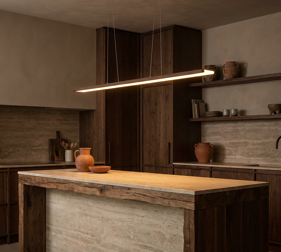 Suspension LED Acier Composite Marron · Coconut · photo 6