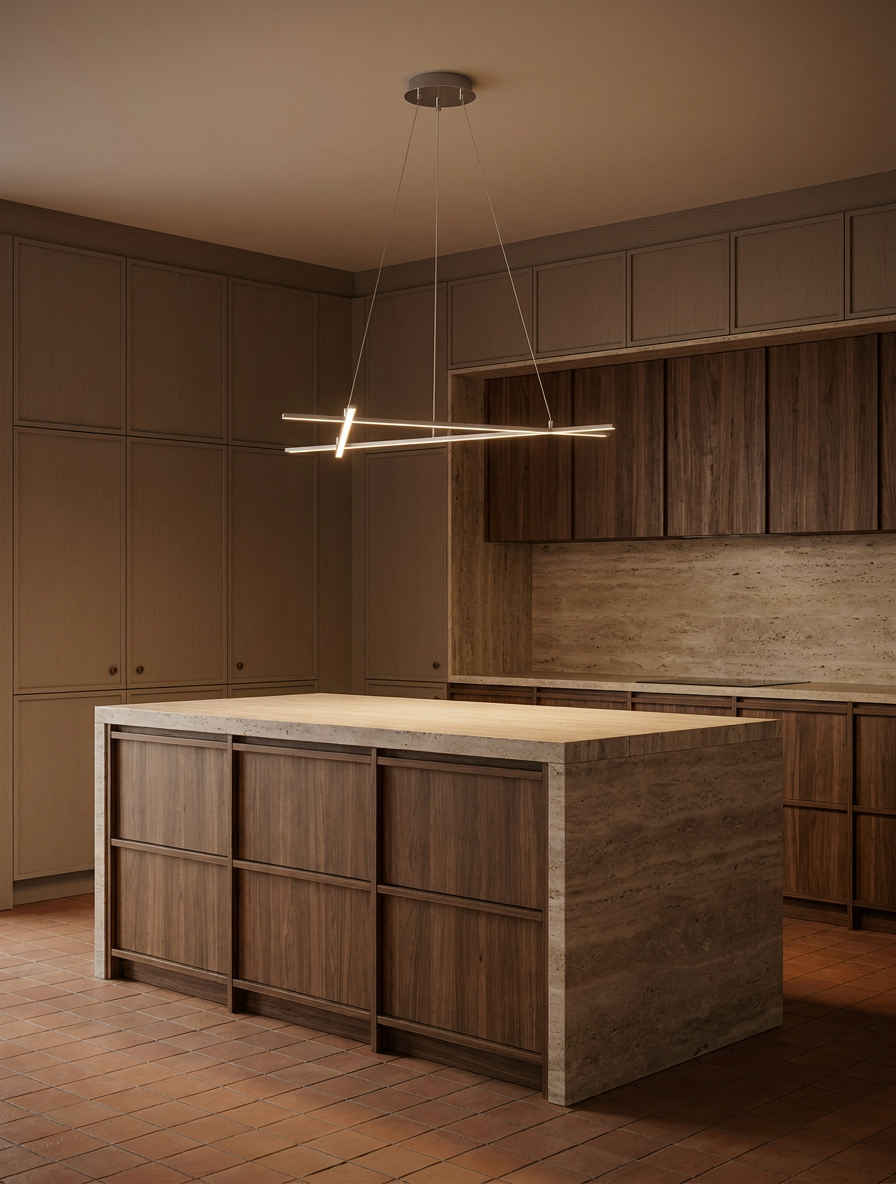 Suspension LED Acier Composite Argenté · Andros · photo 7