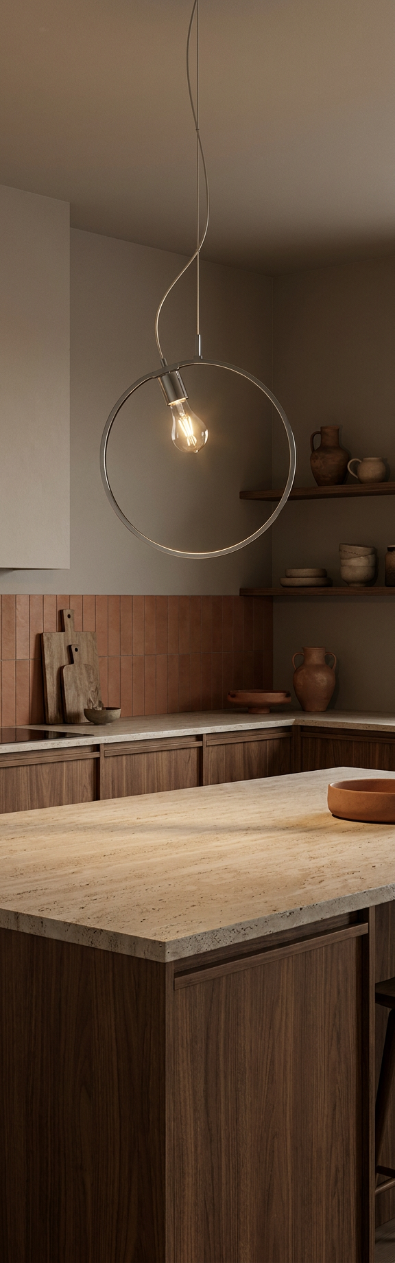 Suspension 2 Lampes LED Acier Composite Chromé · Skiros · photo 7