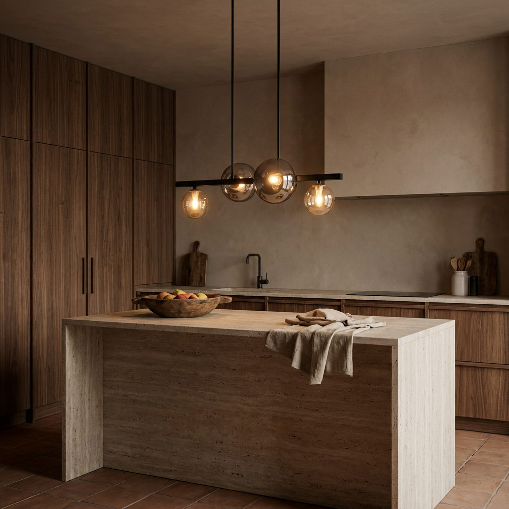 Suspension 4 Lampes Acier Verre Noir · photo 7