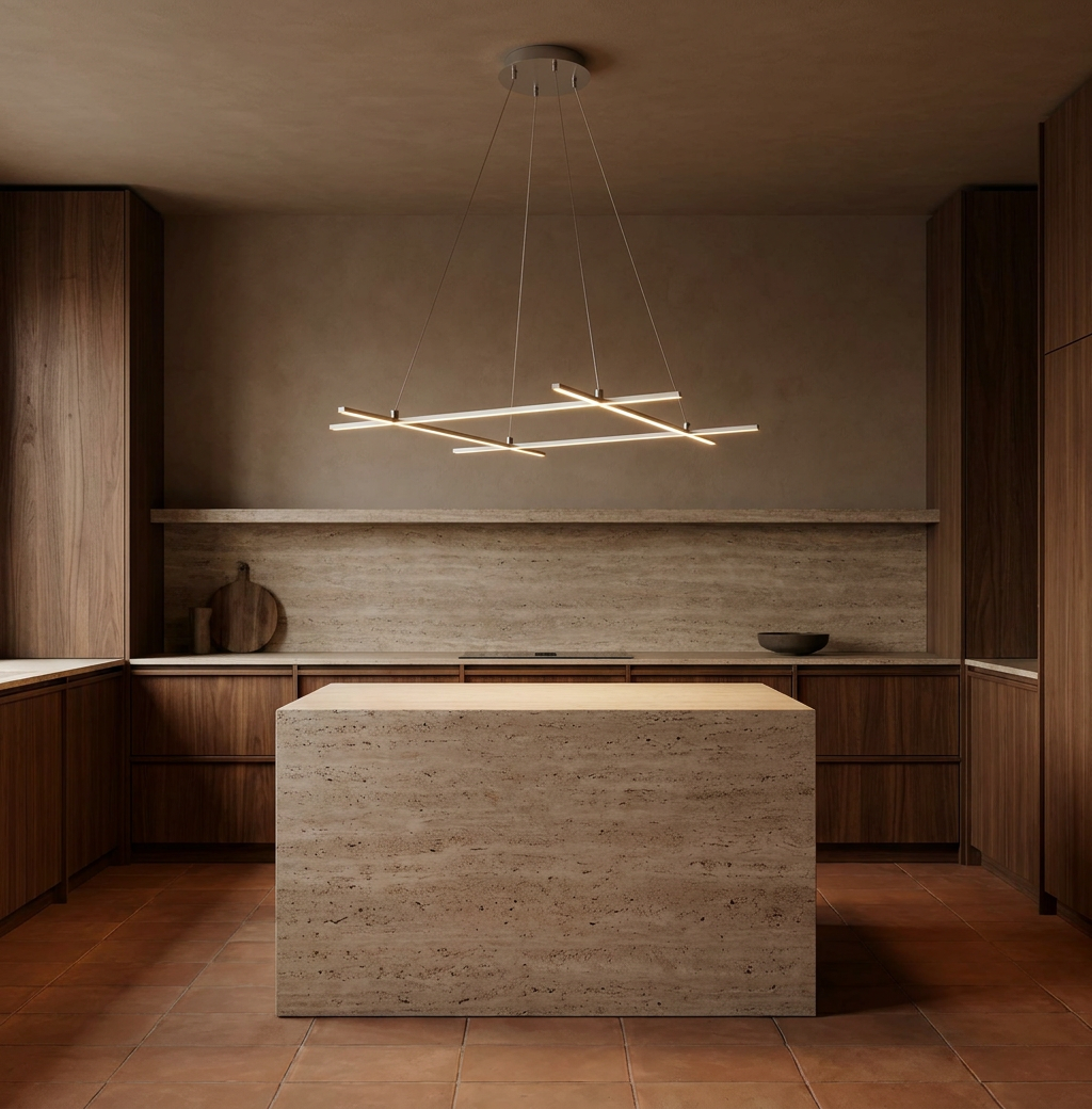Suspension LED Acier Composite Argenté · Andros · photo 7