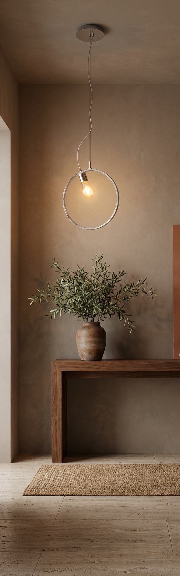 Suspension 2 Lampes LED Acier Composite Chromé · Skiros · photo 8