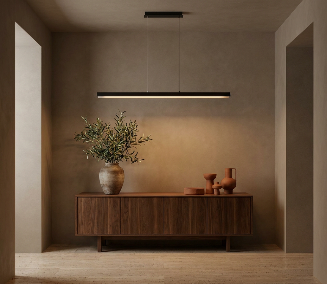 Suspension LED Métal Composite Noir · Kalamos · photo 8