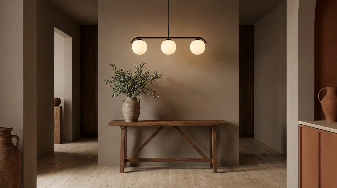 Suspension 3 Lampes Acier Verre Noir · Amadeo · photo 7