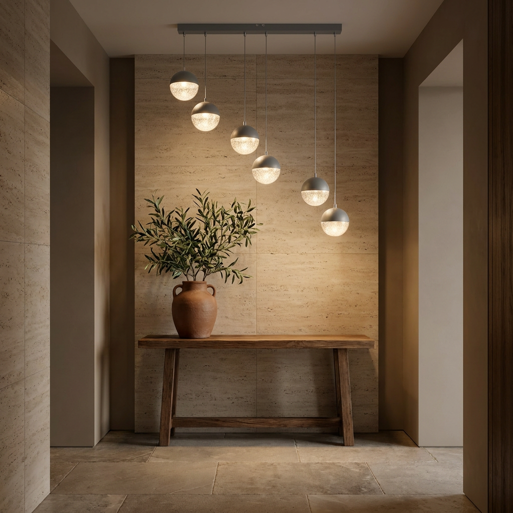 Suspension LED Métal Verre Gris · Furni · photo 8