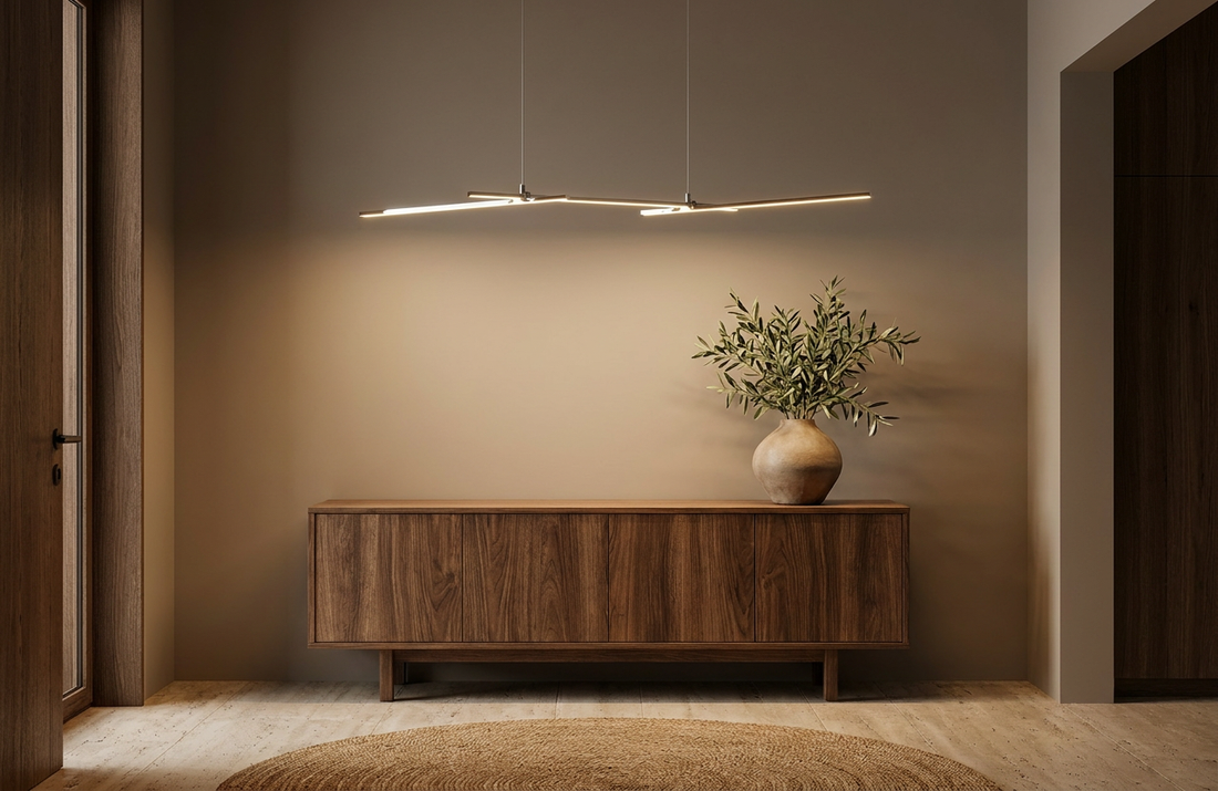 Suspension LED Métal Composite Chromé · Thasos · photo 8