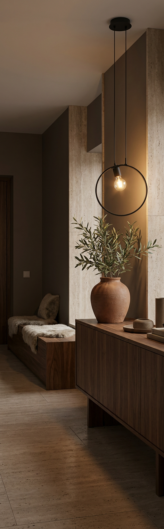 Suspension 2 Lampes LED Acier Composite Noir · Skiros · photo 8