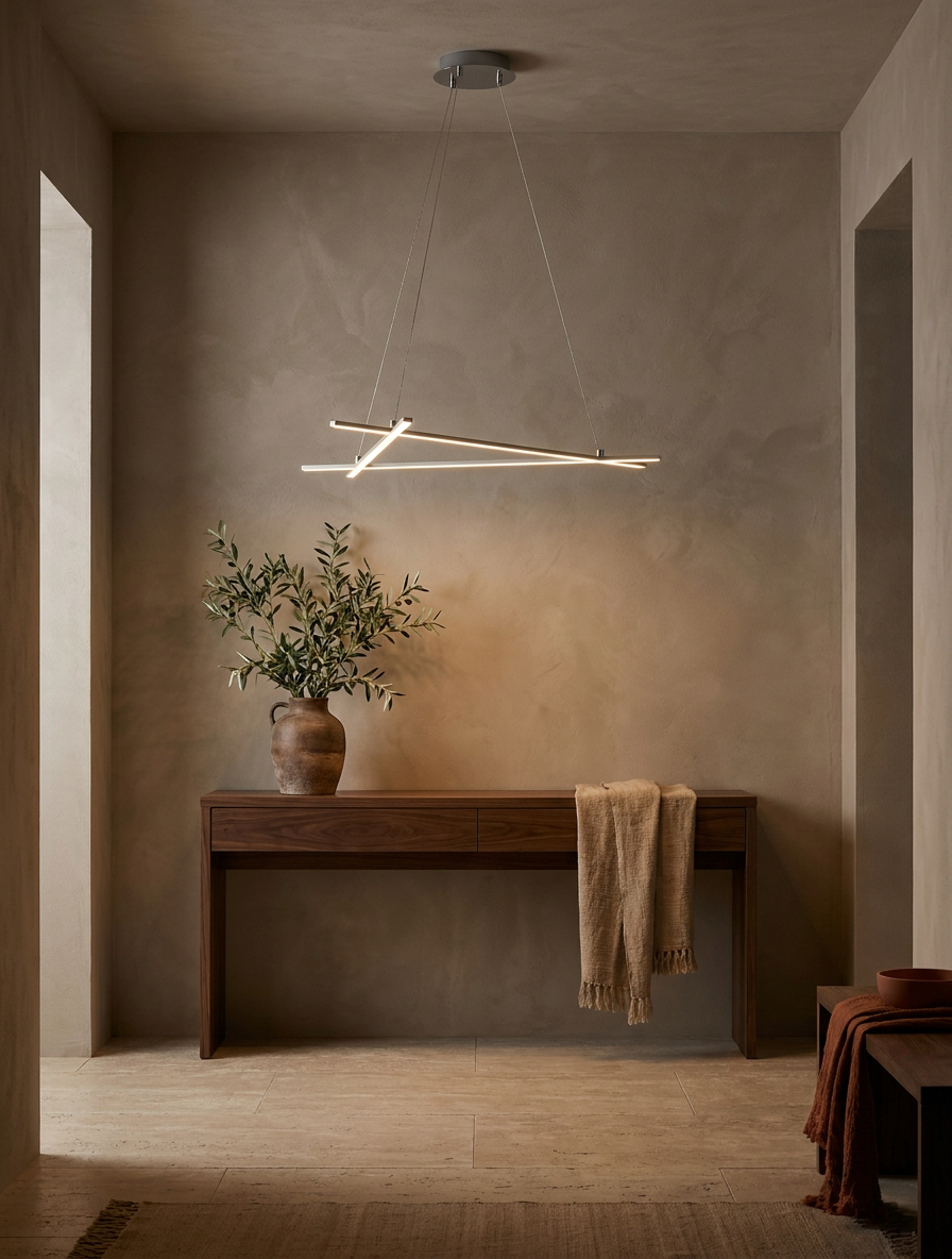 Suspension LED Acier Composite Argenté · Andros · photo 8