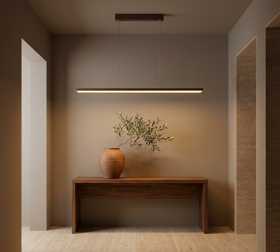 Suspension LED Acier Composite Marron · Coconut · photo 7