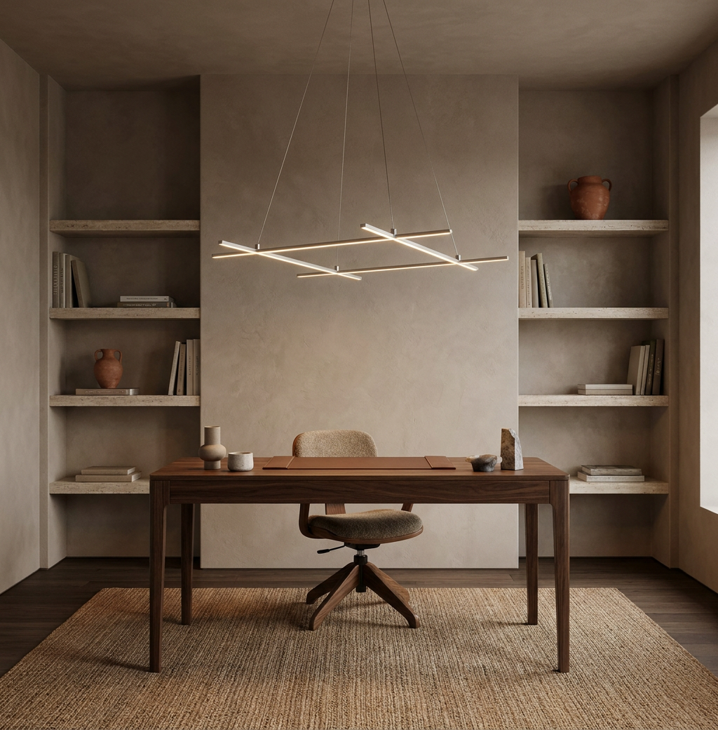 Suspension LED Acier Composite Argenté · Andros · photo 9