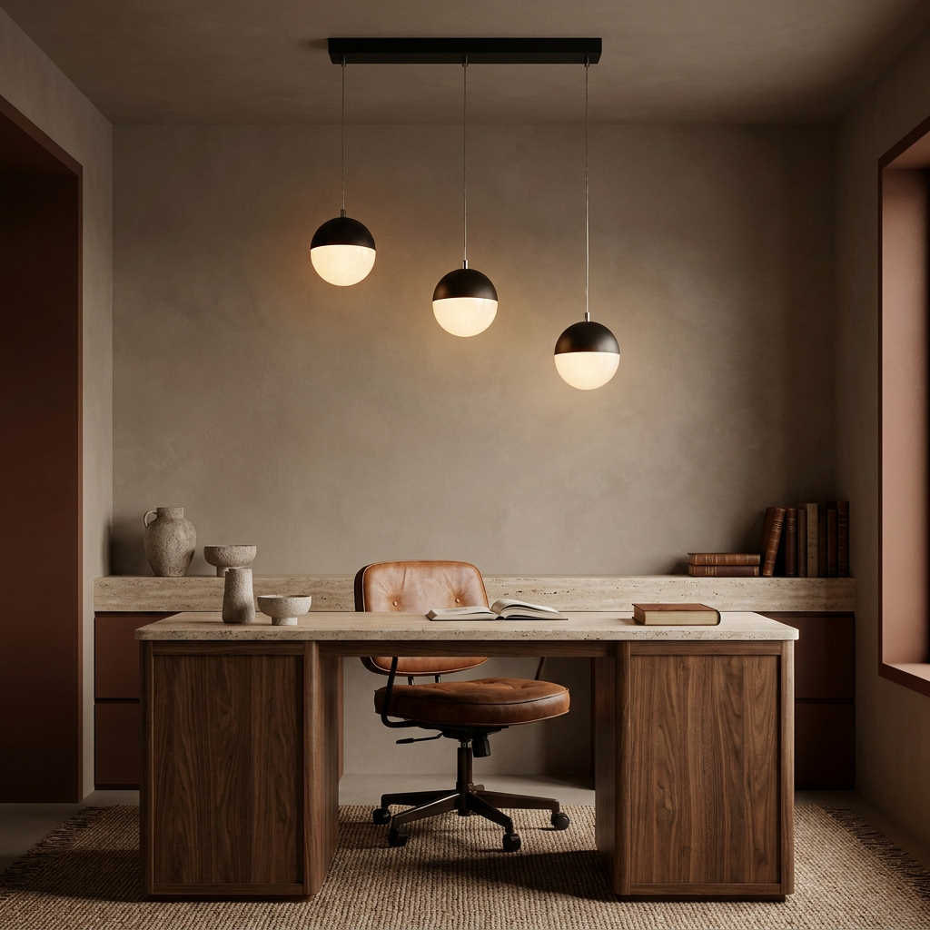 Suspension LED Métal Verre Noir · Furni · photo 9
