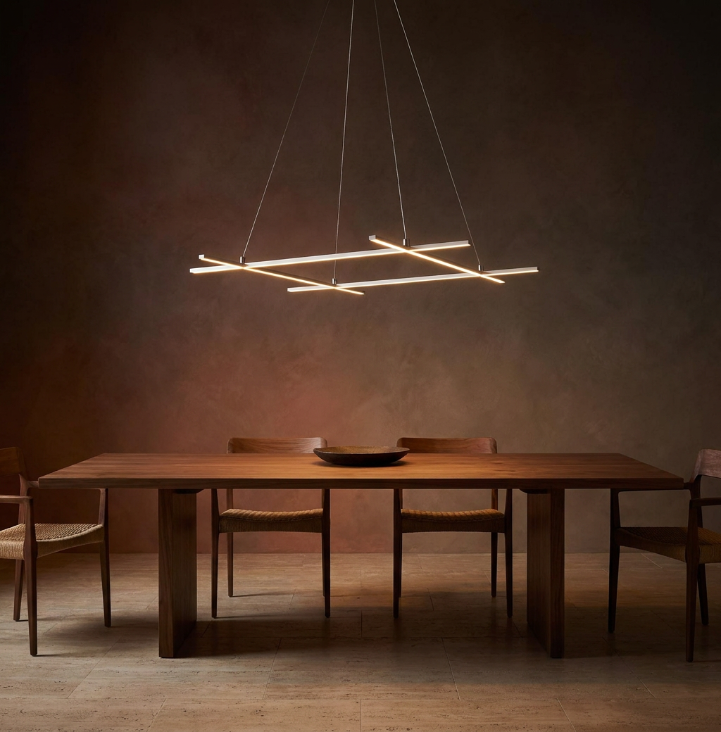 Suspension LED Acier Composite Argenté · Andros · photo 10