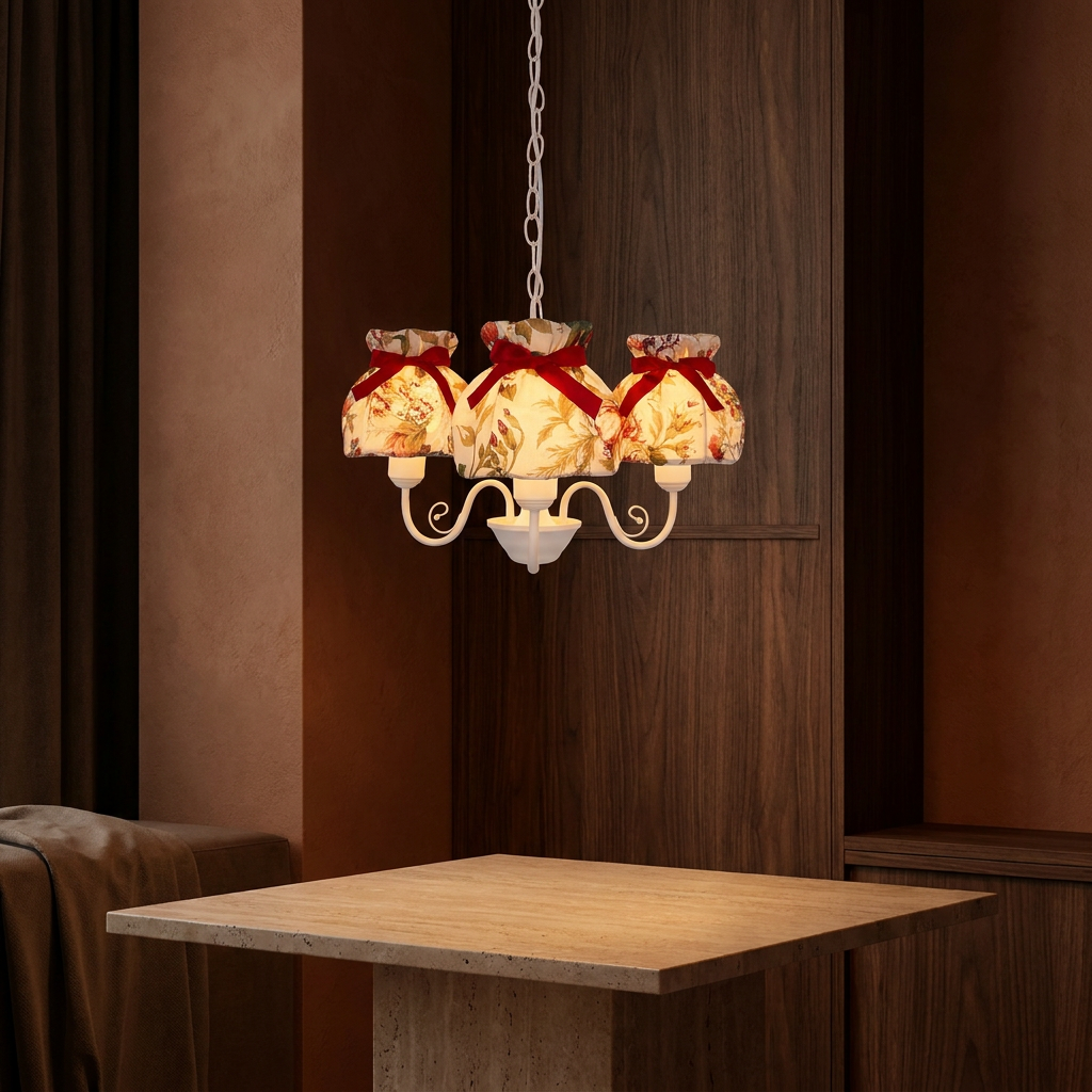 Suspension 3 Lampes Blanc et Rouge · Rozano · photo 9